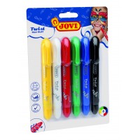 Creion stick de pictat pe fata Jovi, set 6 culori