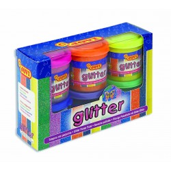 Tempera lichida glitter 6 culori x 55 ml/culoare + pensula/set Jovi