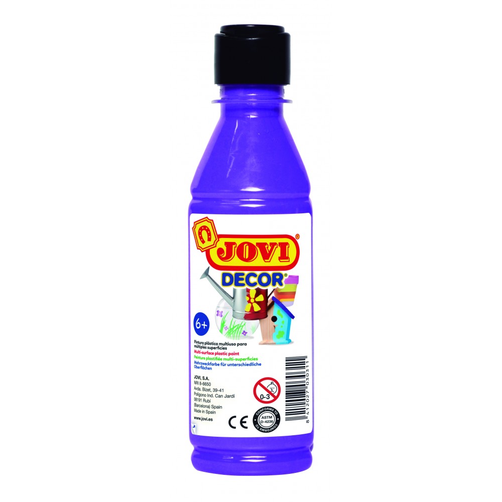 Tempera decorativa-suprafete multiple violet 250 ml/sticla Jovidecor Acryl