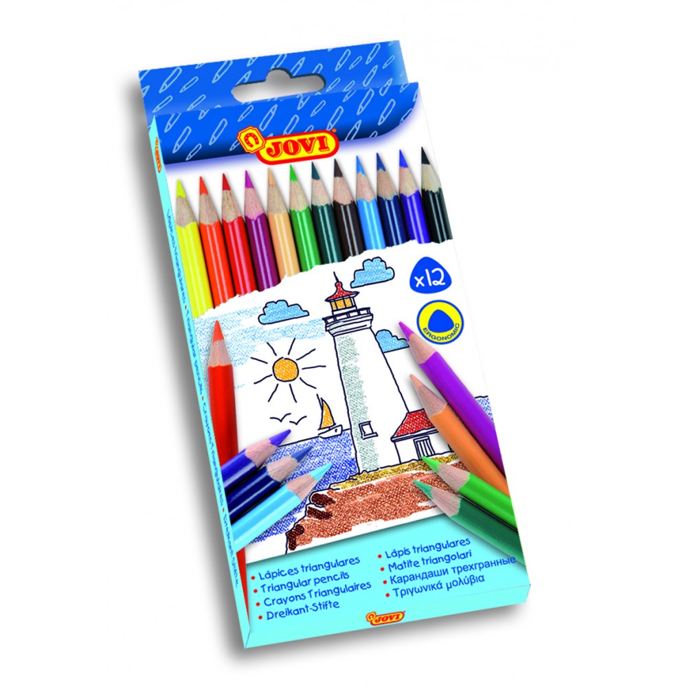 Creioane colorate din lemn 12 culori/set Jovi