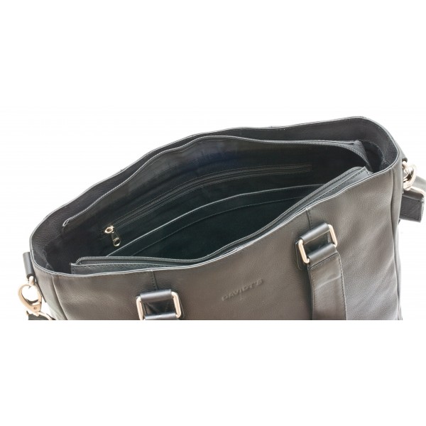 Geanta business dama piele naturala neagra Davidts Leuven