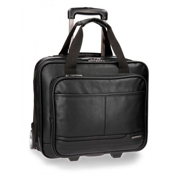 Troler pilot cu compartiment laptop 43 cm Movom Texas negru
