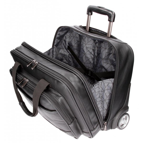 Troler pilot cu compartiment laptop 43 cm Movom Texas negru