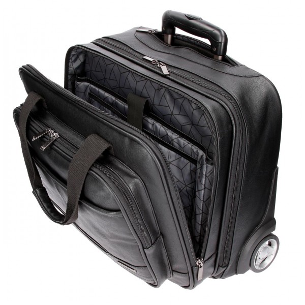 Troler pilot cu compartiment laptop 43 cm Movom Texas negru