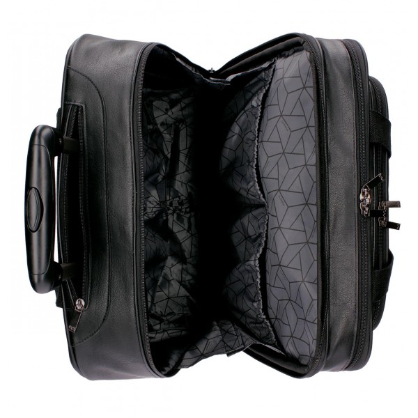 Troler pilot cu compartiment laptop 43 cm Movom Texas negru