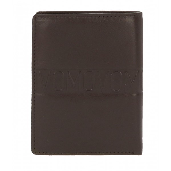 Portofel barbati,vertical maro Movom Ribbon, 8.5x11.5x1 cm