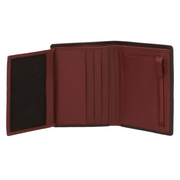 Portofel barbati,vertical maro Movom Ribbon, 8.5x11.5x1 cm