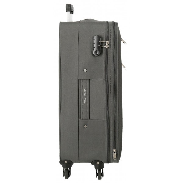 Troler 78 cm 4 roti Roll Road Abey gri