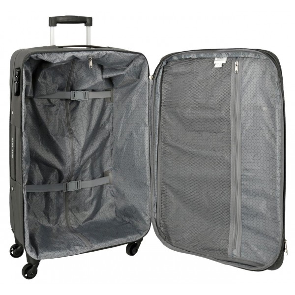 Troler 78 cm 4 roti Roll Road Abey gri