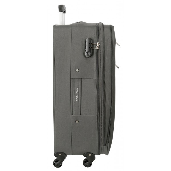 Troler 78 cm 4 roti Roll Road Abey gri