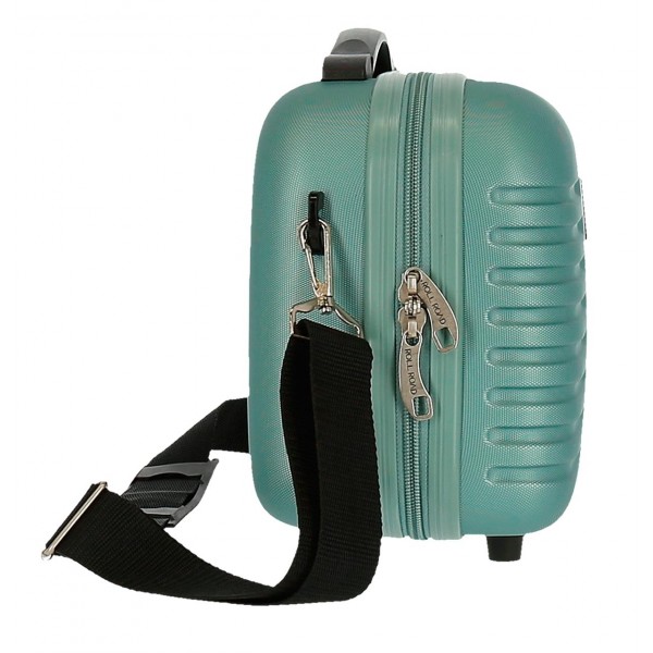 Valiza calatorie ABS Roll Road India turcoaz, 29x21x15 cm