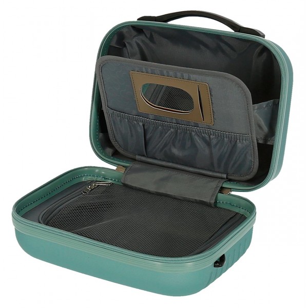 Valiza calatorie ABS Roll Road India turcoaz, 29x21x15 cm