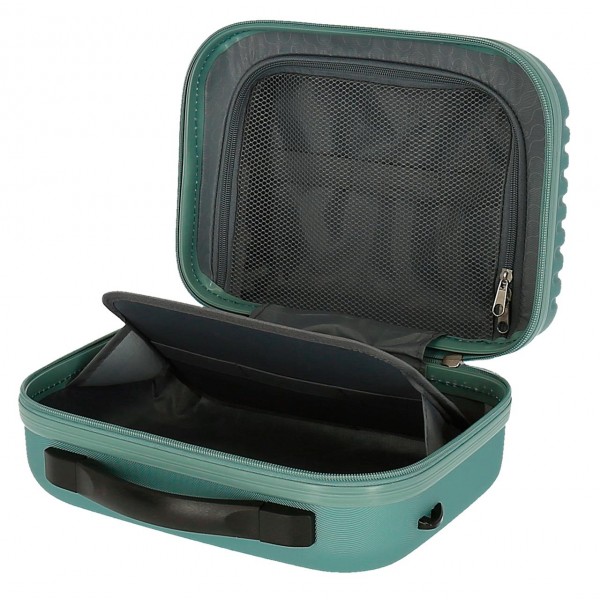 Valiza calatorie ABS Roll Road India turcoaz, 29x21x15 cm