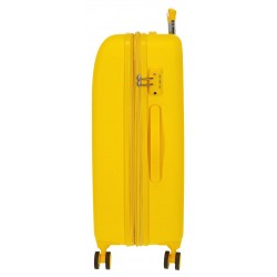 Troler mediu, Movom Riga, ABS, expandabil, TSA, galben, 49x70x27 cm