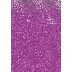 Notebook A4, 60 file, hartie 75 g, coperta cartonata din carton de 1,5 mm si hartie glitterata 130 g, Lipa Mill Shine dictando