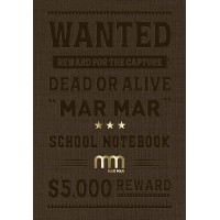 Notebook A5, 60 file, hartie 75 g, coperta cartonata Wanted matematica
