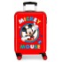 Troler copii, cabina, ABS rosu Circle Mickey, 55x38x20 cm