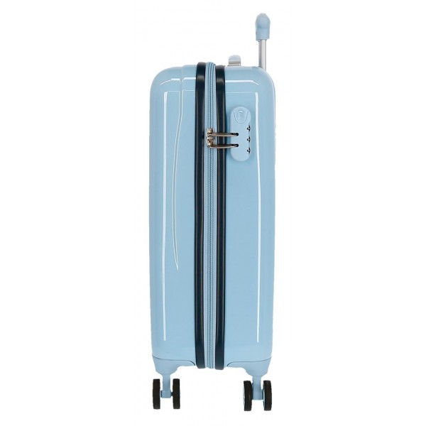 Troler copii, Disney Frozen 2 Trust your journey, ABS, valiza mica, albastru deschis, 55x34x20 cm