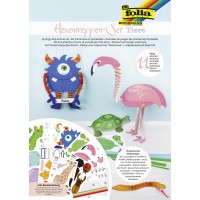 Set creativ pentru 11 figurine Springy Animal, Folia