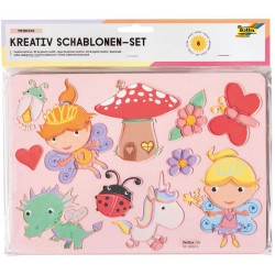 Sabloane creative Princess, set 6 bucati, Folia