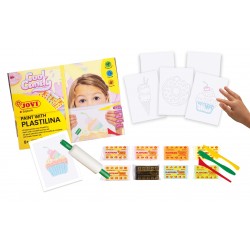 Set creativ de pictat cu plastilina, Jovi Cool Candy, multicolor