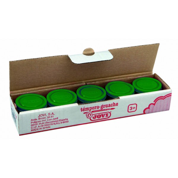 Set tempera scoala 35ml 5buc/set, verde inchis JOVI