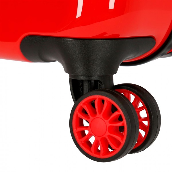 Troler mediu ABS Cars LMQ, rosu, 48x68x26 cm