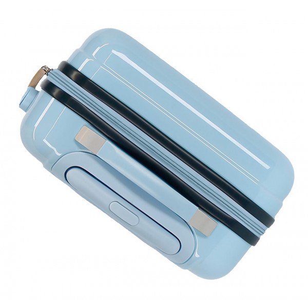 Troler copii, Disney Frozen Adventure of my mind, ABS, valiza mica, albastru deschis, 55x34x20 cm