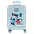 Troler copii, cabina, ABS albastru deschis Mickey Always Original, 55x38x20 cm