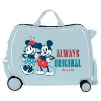 Valiza calatorie copii ABS albastru deschis Mickey Always Original, 50x38x20 cm