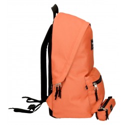 Rucsac scoala, Pepe Jeans Aris Evergreen, compartiment laptop, penar tubular, portocaliu, 31x44x17.5 cm