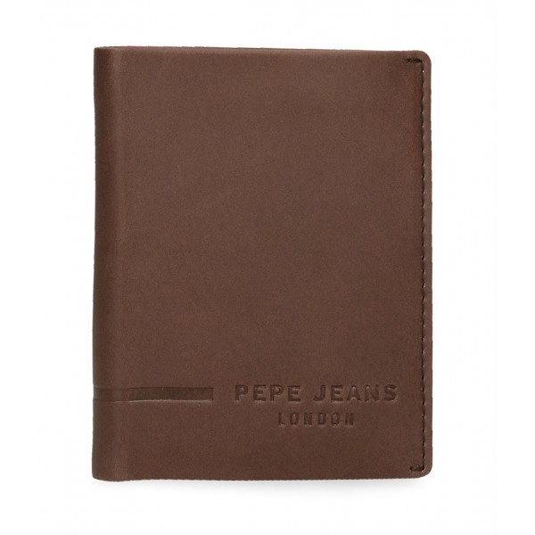 Portofel barbati, vertical maro Pepe Jeans Ander, 10x8x1 cm