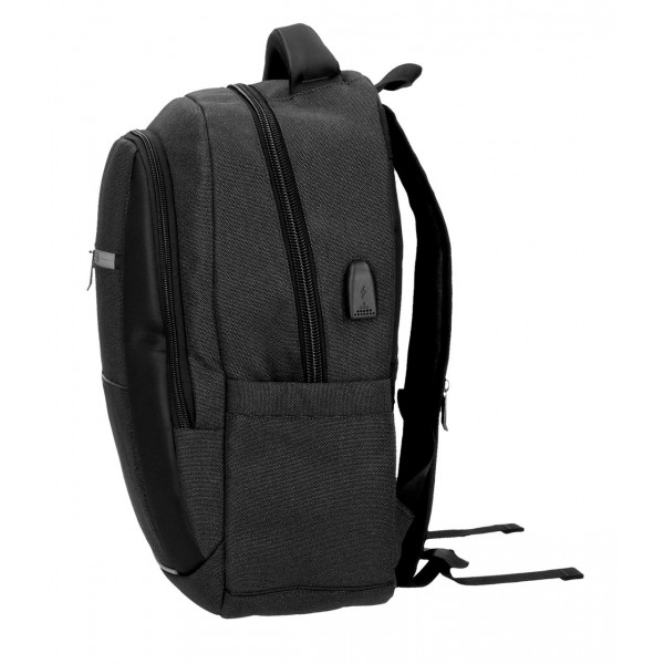 Rucsac adaptabil, compartiment laptop/tableta Movom Trimmed, negru, 30x42x15 cm