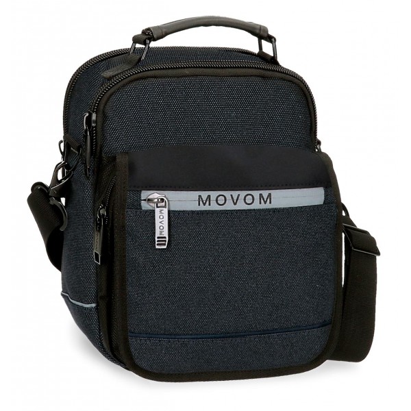 Geanta umar barbati, 2 compartimente Movom Trimmed, bleumarin, 20x25x12 cm