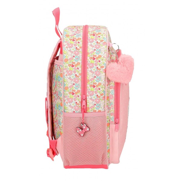 Ghiozdan scoala fete, Minnie Florals 30x38x12 cm