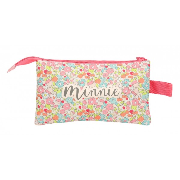 Penar fete 3 compartimente, Minnie Florals, 22x12x5 cm