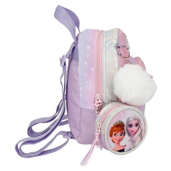 Ghiozdan gradinita fete Frozen Frosted Light, 19x23x8 cm