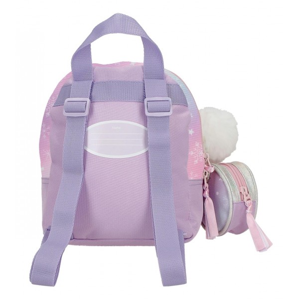 Ghiozdan gradinita fete Frozen Frosted Light, 19x23x8 cm