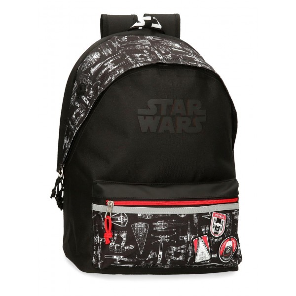 Ghiozdan adaptabil baieti, compartimente laptop/tableta, Star Wars Space Mission, 31x44x17.5 cm