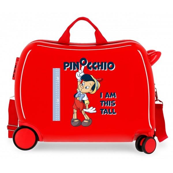 Valiza calatorie ABS, 4 roti, Pinocchio Classics, rosu, 50x39x20 cm