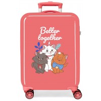 Troler cabina copii, ABS, Aristocats Better Together Classics, coral, 38x55x20 cm