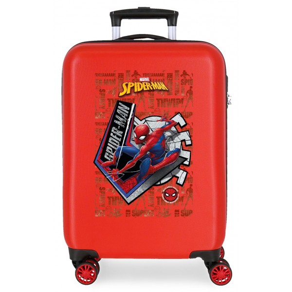 Troler cabina copii ABS Spiderman Great Power, rosu, 38x55x20 cm