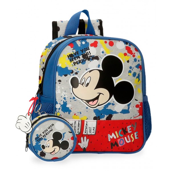 Ghiozdan gradinita Mickey Colour Mayhem, 21x25x10 cm