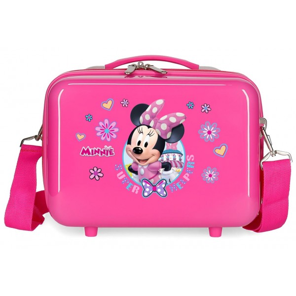 Geanta calatorie copii ABS Minnie Super Helpers, fuchsia, 29x21x15 cm