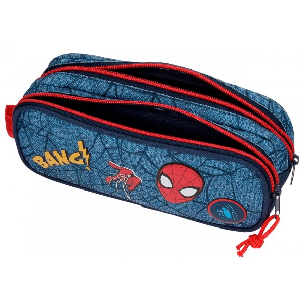 Penar baieti, 2 compartimente, Spiderman Denim, 23x9x7 cm