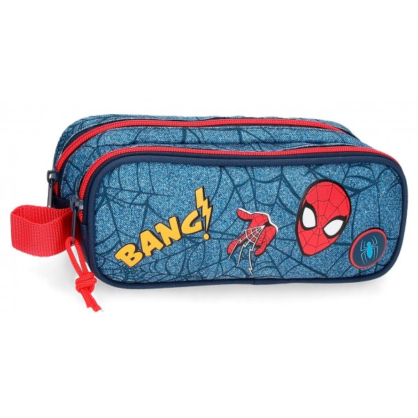 Penar baieti, 2 compartimente, Spiderman Denim, 23x9x7 cm