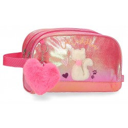 Borseta fete 2 compartimente, Enso Cat Cuddler, 26x16x11 cm