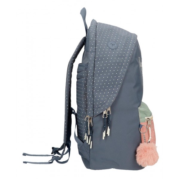 Rucsac scoala fete, 2 compartimente, compartimente laptop/tableta, Pepe Jeans Laila, 31x44x17.5cm