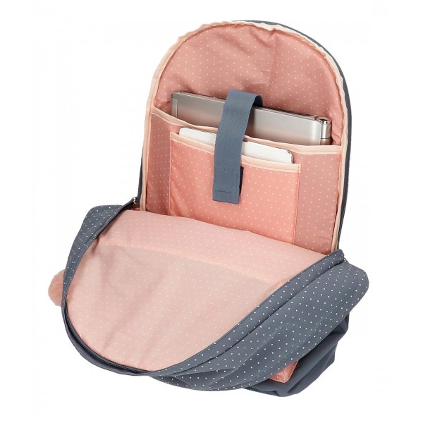 Rucsac scoala fete, 2 compartimente, compartimente laptop/tableta, Pepe Jeans Laila, 31x44x17.5cm