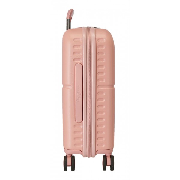 Troler cabina ABS, 4 roti Pepe Jeans Laila, roz 40x55x20 cm